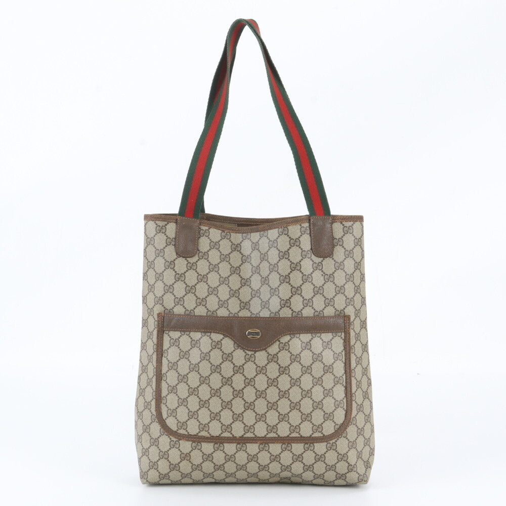 Gucci Old GG Supreme Sherry Line 40 02 003 Leather Tote Bag for Men